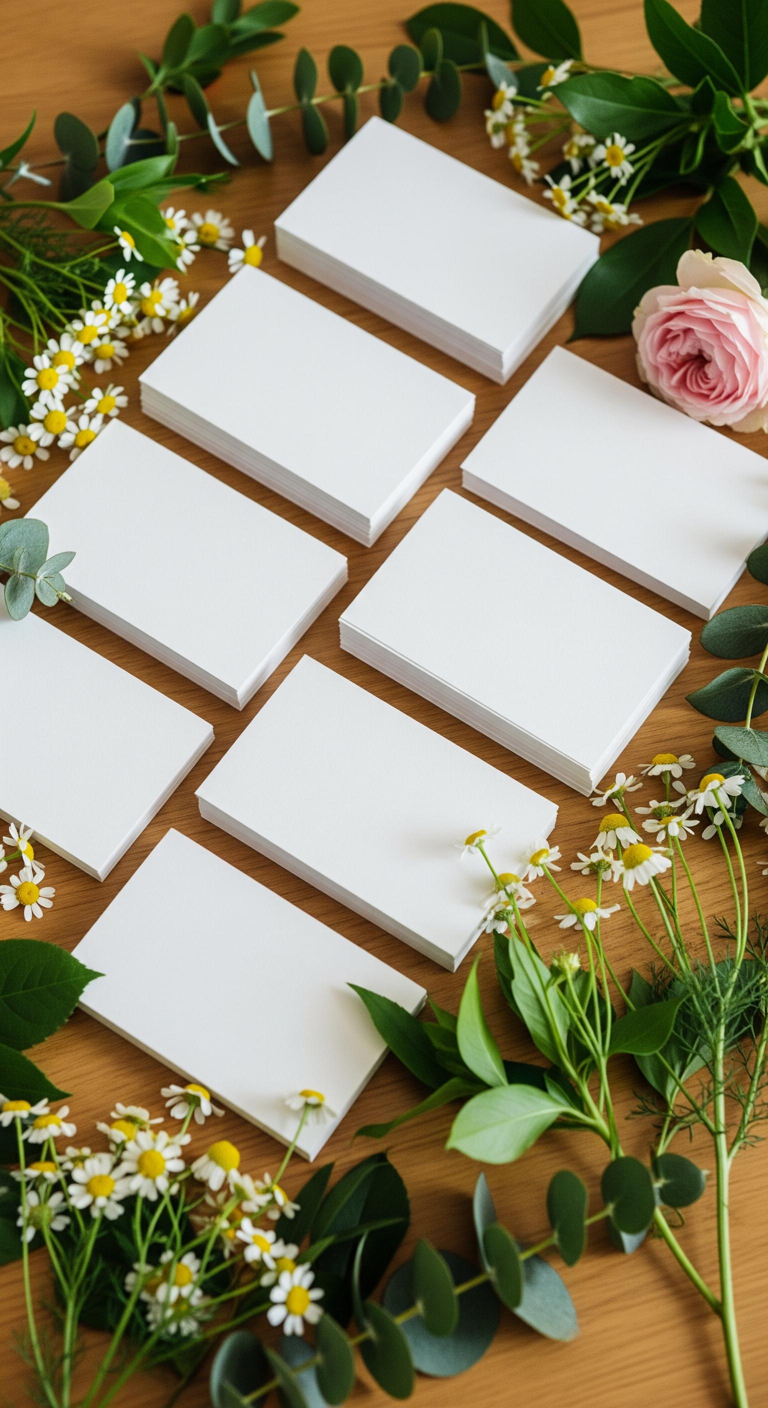 Elegant brand design materials with florals